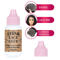 Kit d'installation de perruque frontale en dentelle HD transparente imperméable avec colle, dissolvant de colle à dentelle, bâton de cire et bande de fusion