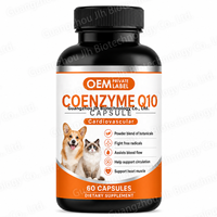 Capsules de Coenzyme Q10 pour chiens OEM, complément alimentaire pour chiens CoQ 10, aide à soutenir la circulation, soutient les muscles cardiaques