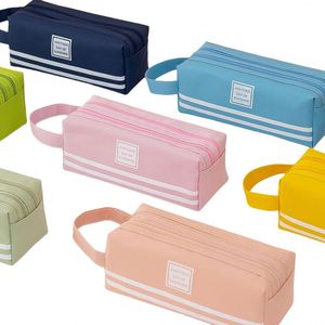 Big Capacity Pencil Case Multicolored Pencil <b>Bag</b> Portable Two Pockets Custom Printing for Kids Student <b>School</b> Office Supplies - Product Image 2