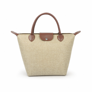 Bolsa de Regalo Corporativa con Logotipo Personalizado, Bolso de Yute Premium con Dos Asas de Cuero PU, Impresión Elegante, Asas y Ribete de Cuero PU - Product Image 1