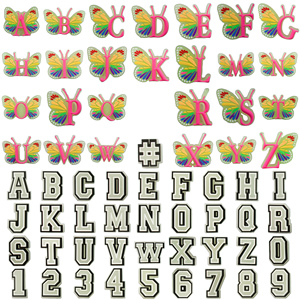 Nouvelle Arrivée Breloques de Chaussures Papillon Lettre Chiffre, Épingles <span class=keywords><strong>Lumineuses</strong></span> Alphabet Brillantes dans le Noir pour <span class=keywords><strong>Crocs</strong></span>, Sabots et Bracelets - Product Image 1
