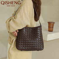 Sac tissé en cuir véritable de haute qualité, grande capacité, sacs à bandoulière de luxe, sacs à main classiques polyvalents et décontractés de créateur