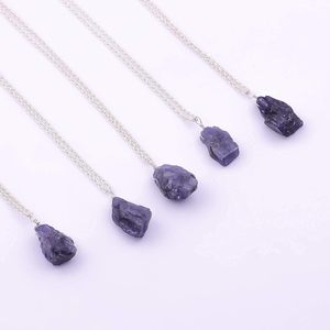 Collar con Colgante de Tanzanita en Bruto Gemkora, Piedra Natural Púrpura, Gema Curativa de Chakra, Unisex, para Uso Diario - Product Image 4