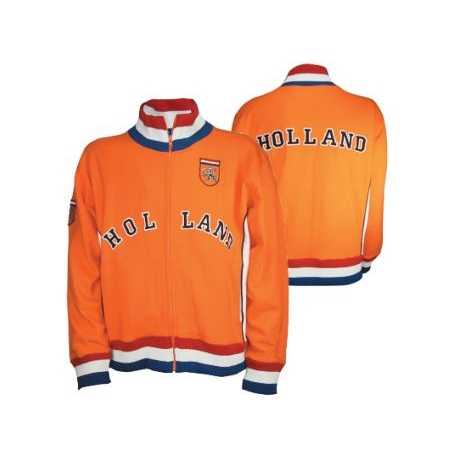 Holland Logo Retro Style Soccer Jacket