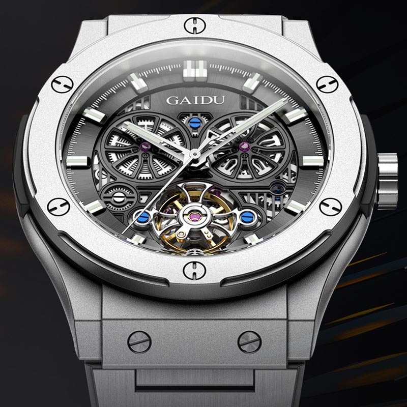 Automatic Mechanical Watch Steel Strap Skeleton