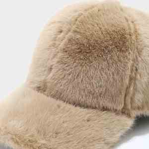 Nueva Gorra de Béisbol de Pelo Largo de Color Sólido, Estilo Festivo, Forro Polar Cálido, Gorra de Béisbol Moderna para Otoño e Invierno - Product Image 6