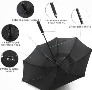 Promotional Gift Manual Adults Double Layer Golf <b>Umbrella</b> Pongee UV Resistant 97cm Open Diameter Extra <b>Large</b> Straight Handle - Product Image 4