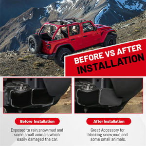 Nouveau vent 4 pièces bouchon en caoutchouc noir couverture Protection Crash Bar fin essieu avant prise pour Ford Bronco accessoires anti-boue Kit de poussière - Product Image 6