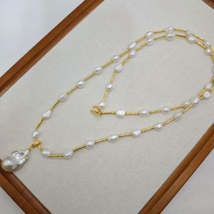<span class=keywords><strong>Collier</strong></span> élégant en perles d'eau douce naturelles, chaîne <span class=keywords><strong>de</strong></span> pull, perles baroques, <span class=keywords><strong>collier</strong></span> pour <span class=keywords><strong>femme</strong></span>, cadeau <span class=keywords><strong>de</strong></span> bijoux - Product Image 4