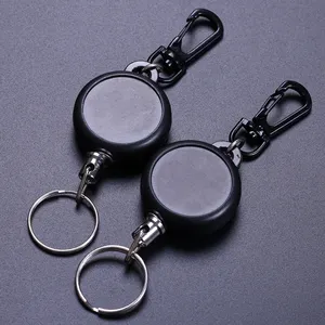 낚시꾼 조끼 팩 공구 장치, 철회 가능한 기장 권선 금속 Carabiner 클립 (B07) 를 위한 플라이 낚시 Zinger 견인기