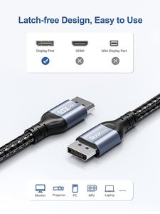 Cable Dockteck DP a DisplayPort 2.1, 8K60Hz 4K144Hz, Cable Dp 2.0 Display Port - Product Image 6