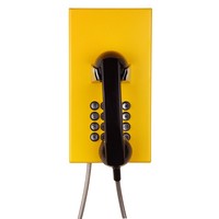 Téléphone d'urgence filaire avec certificat pour tunnels et zones dangereuses, téléphone d'urgence en acier inoxydable, téléphone mural