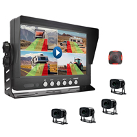 Système d'alarme sonore et lumineuse BSD pour aide au stationnement, moniteur DVR 7 pouces AHD 1080P, caméras de recul 12-36V pour camion et fourgonnette