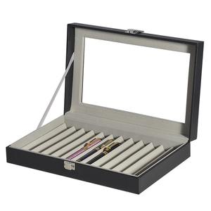 नई 36 स्लॉट काले चमड़े कलम 2 होंठ छड़ी के साथ भंडारण प्रदर्शन बॉक्स प्रकरण आयोजक दराज - Product Image 3