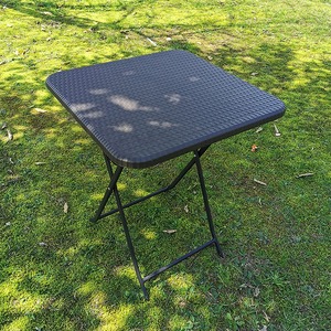 Sang Trọng Ngoài Trời Mây Vườn Ăn Tập Nhỏ <span class=keywords><strong>Cube</strong></span> Bàn Cà Phê Màu Đen Gấp Vuông Bảng - Product Image 1