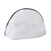 Sac à linge en maille durable pliable et léger personnalisable avec fermeture à glissière réutilisable pour nettoyer les baskets chaussures de course chaussettes salle de bain