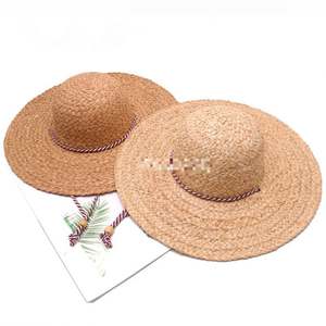 Chapeau de paille en raphia naturel à large bord tendance été <span class=keywords><strong>2023</strong></span>, nouvelle arrivée, grand pare-soleil en paille pour femmes, accessoire de plage - Product Image 1