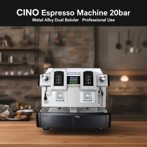 Machine à expresso CINO 20 bars en alliage métallique à double chaudière pour usage professionnel - Product Image 3