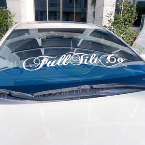 สติกเกอร์ติดรถยนต์แบบไดคัทกันน้ำ พิมพ์ลายโลโก้ตามสั่ง ตัวอักษรติดกระจกรถยนต์ ดีไซน์สติกเกอร์ไวนิลติดกันชนรถยนต์ตามสั่ง - Product Image 3