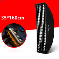 Original usine Godox 14 "x 63" 35x160cm bande ruche nid d'abeille grille Softbox pour Photo Strobe Studio Flash Softbox Bowens Mount