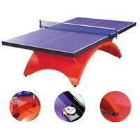 Table de ping-pong Konfrod Top Master 25 mm, norme internationale ITTF, OEM, MDF, qualité de gros, grand éclairage LED arc-en-ciel, tables de ping-pong de bureau