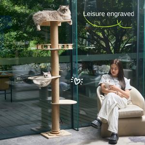 Grenz überschreiten der Saugnapfst änder <span class=keywords><strong>Cat</strong></span> Climbing <span class=keywords><strong>Tree</strong></span> Space Kapsel Kratz baum Kratz säule Massivholz pedal <span class=keywords><strong>Cat</strong></span> Möbel - Product Image 4