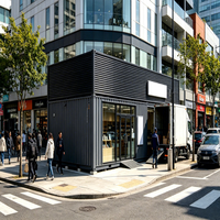 Kiosque Modulaire Préfabriqué Personnalisé de 20 pieds, Conception de Boutique Commerciale Mobile et Portable en Conteneur Préfabriqué pour Vêtements, à Vendre