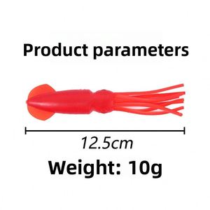 Señuelos de Pesca Artificiales de PVC en Forma de Calamar Luminoso, Coloridos, de 12.5cm y 10g, sin Anzuelos, Venta al Por Mayor - Product Image 3