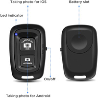 Control Remoto para Obturador de Cámara con Tecnología Inalámbrica Bluetooth, Botón Inalámbrico para Selfies para Teléfonos iPhone y Android