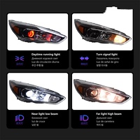 Veidt pour Ford Focus 2015, version américaine modifiée, ensemble de phares RS, phares LED, feux de jour, clignotants