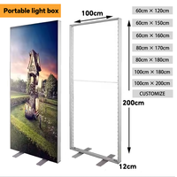 Cadre en aluminium ultra fin et mince, boîte à lumière LED pour affiche de film, photomaton, boîte à lumière en tissu, boîtes à lumière publicitaires