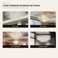 Lustre Cube Moderne Personnalisé pour Hôtels, Salles de Banquet, Restaurants, Grandes Luminaires Étoilés, Installation au Plafond AC Non Standard