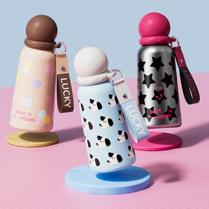 Custom 316 Stainless Steel Water <b>Bottles</b> With Cute Planet Lid New 12oz Portable Porcet Insulated Thermal Cups For Girl - Product Image 1