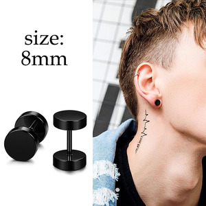 Boucles <span class=keywords><strong>d</strong></span>'oreilles minimalistes en acier inoxydable pour femme, bijoux simples et magnifiques, pendentif circulaire, nouvelle collection - Product Image 4