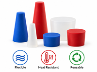 Bouchons et capuchons en caoutchouc silicone résistants aux hautes températures, couvercles anti-poussière pour équipements industriels