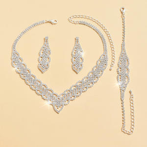 Vente en gros d'usine, bijoux de mariage de haute qualité, fabricants de strass, ensembles de bijoux de mariage, accessoires - Product Image 3