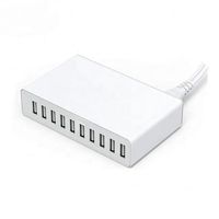 Station de charge pour smartphone 5V 12A, tête de charge 10 ports 60W haute puissance, chargeur multi-ports USB pour téléphone portable