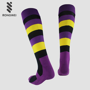 맞춤형 엘리트 스트라이프 롱 오버 니 스포츠 팀 풋볼 럭비 양말 로고 니트 나일론 - Product Image 2
