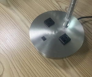 Lampe de chevet personnalisée pour hôtel, chambre king-size Wyndham, lampe de chevet simple pour chambre d'hôtes, corps en fer nickel brossé avec USB et prise - Product Image 6