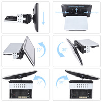 Autoradio universel 10'' 1DIN, autoradio HD tactile, lecteur multimédia MP5, récepteur FM, Bluetooth, Carplay, audio/caméra de recul