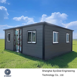 Maison préfabriquée moderne en conteneur pliable, 56 mètres carrés de surface habitable, L9000*W6200*H2480mm, appartement extérieur - Product Image 1