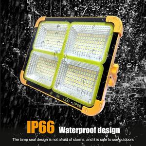 Shingel şarj edilebilir lamba 200W 1000W uzun ömürlü 6000mA pil kapasitesi taşınabilir el güneş LED projektör acil ışık - Product Image 3