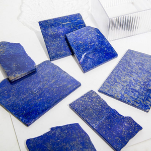 Vente en gros de dalles de lapis-lazuli naturel poli, motifs élégants, décoration de bureau, cadeaux - Product Image 3