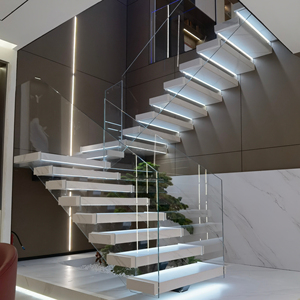 Style Moderne Australien Intérieur Résidentiel Personnalisé Escalier Bois Verre Trempé Clip <span class=keywords><strong>Suspension</strong></span> Villa <span class=keywords><strong>Suspension</strong></span> Décorative - Product Image 1