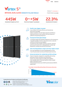 Módulo bifacial <span class=keywords><strong>Trina</strong></span> full Black n type 415W 420W 425W 430W 435W 440W 445W para instalar paneles solares - Product Image 4