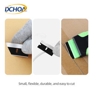 DCHOA Paquete de 100 Cuchillas de Acero de un Solo Filo para Raspar, Herramienta de Corte de Seguridad DIY con Soporte para Personalización OEM - Product Image 4