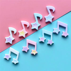 Accessoires de musique en résine style moderne, robe rose, notes étoiles, artisanat en résine - Product Image 5