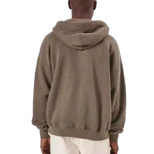 Factory Custom Men's <b>Jackets</b> Long Hoodie High Quality Cotton Fleece <b>Jacket</b> Full <b>Zipper</b> Blank Plain Hoody <b>Jacket</b> for Men - Product Image 2