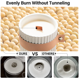 Sage Luxury Large Golden Fall Frosted Velas perfumadas de lujo personalizadas para hombres - Product Image 5