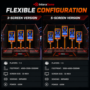 Jeu d'arcade de basket-ball interactif multijoueur avec comptage numérique des points, machine de tir au panier pour centre commercial et aire de jeux intérieure - Product Image 4